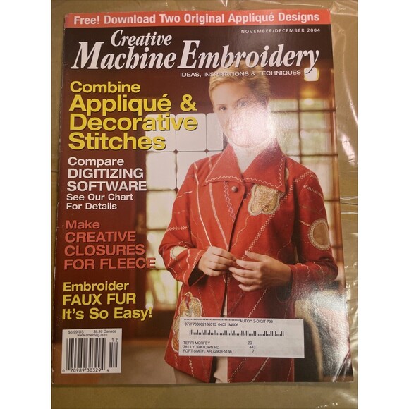 5 Bulk Creative Machine Embroidery Magazine Lot Of 5 Inspirations & Techniques - Picture 6 of 6